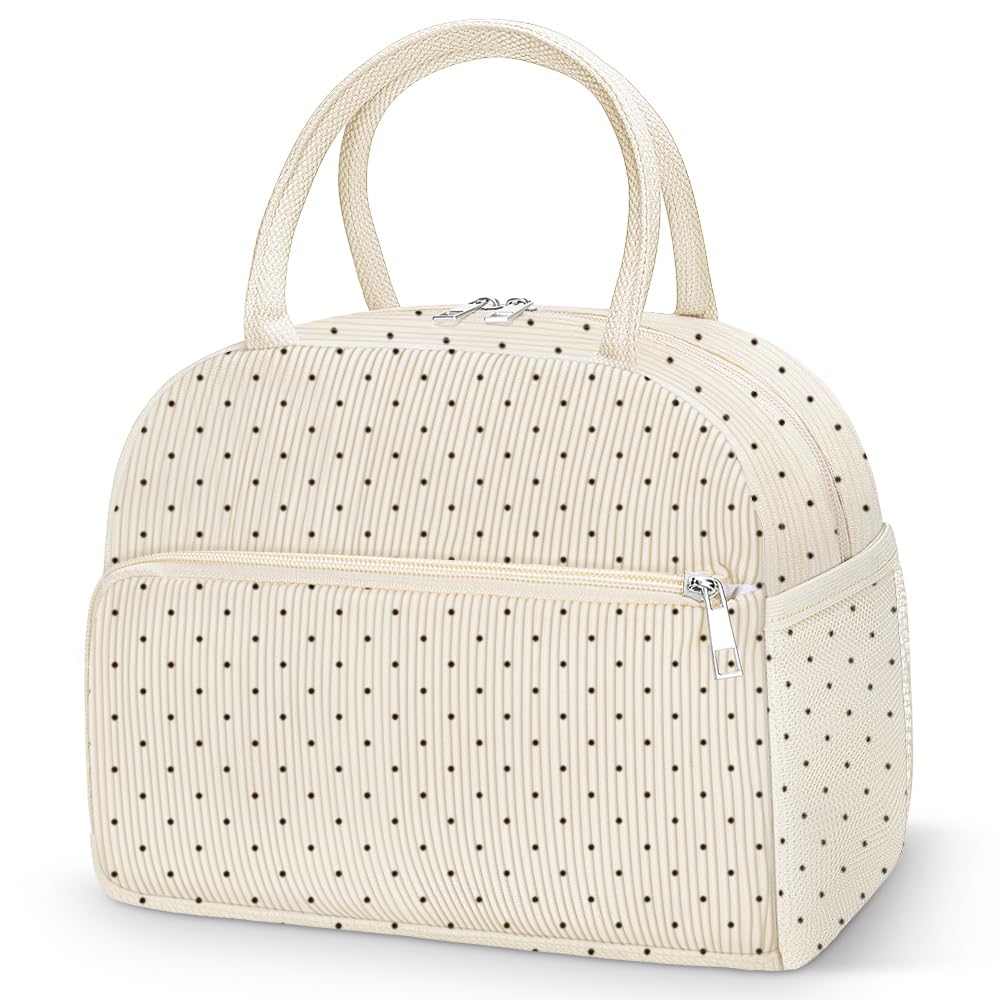 Coobiiya bolsa frontal con cierre, estilo pana y gran capacidad para almuerzo