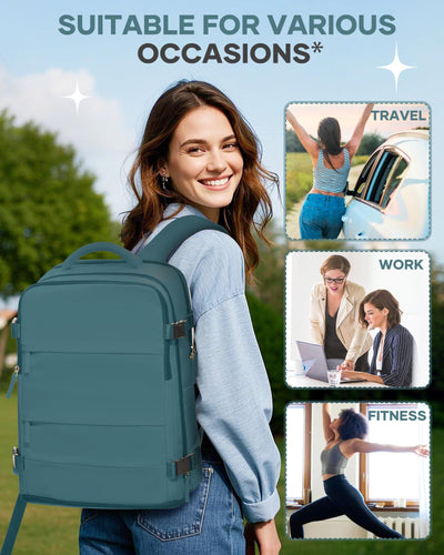 coofay mochila sobre trolley en aeropuerto, facilita desplazamiento