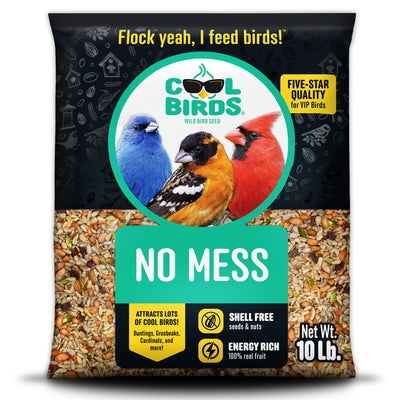 Cool Birds frente del paquete 10 lb mostrando etiqueta y diseño atractivo