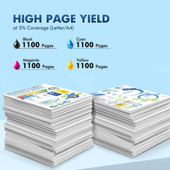 Two Cool Toner black cartridges displayed for higher text yield benefit