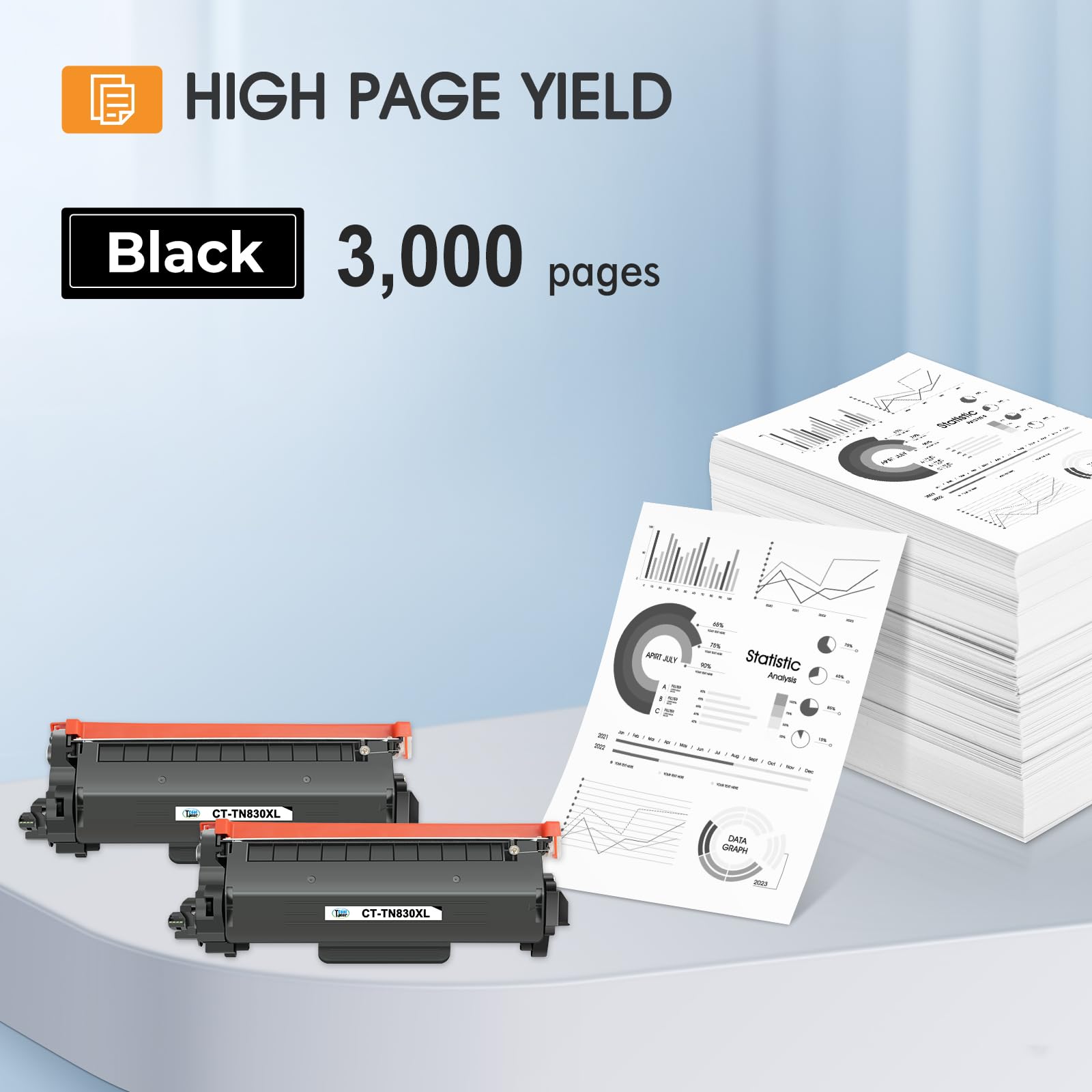 Cool Toner primer plano de la textura del tóner para impresión nítida