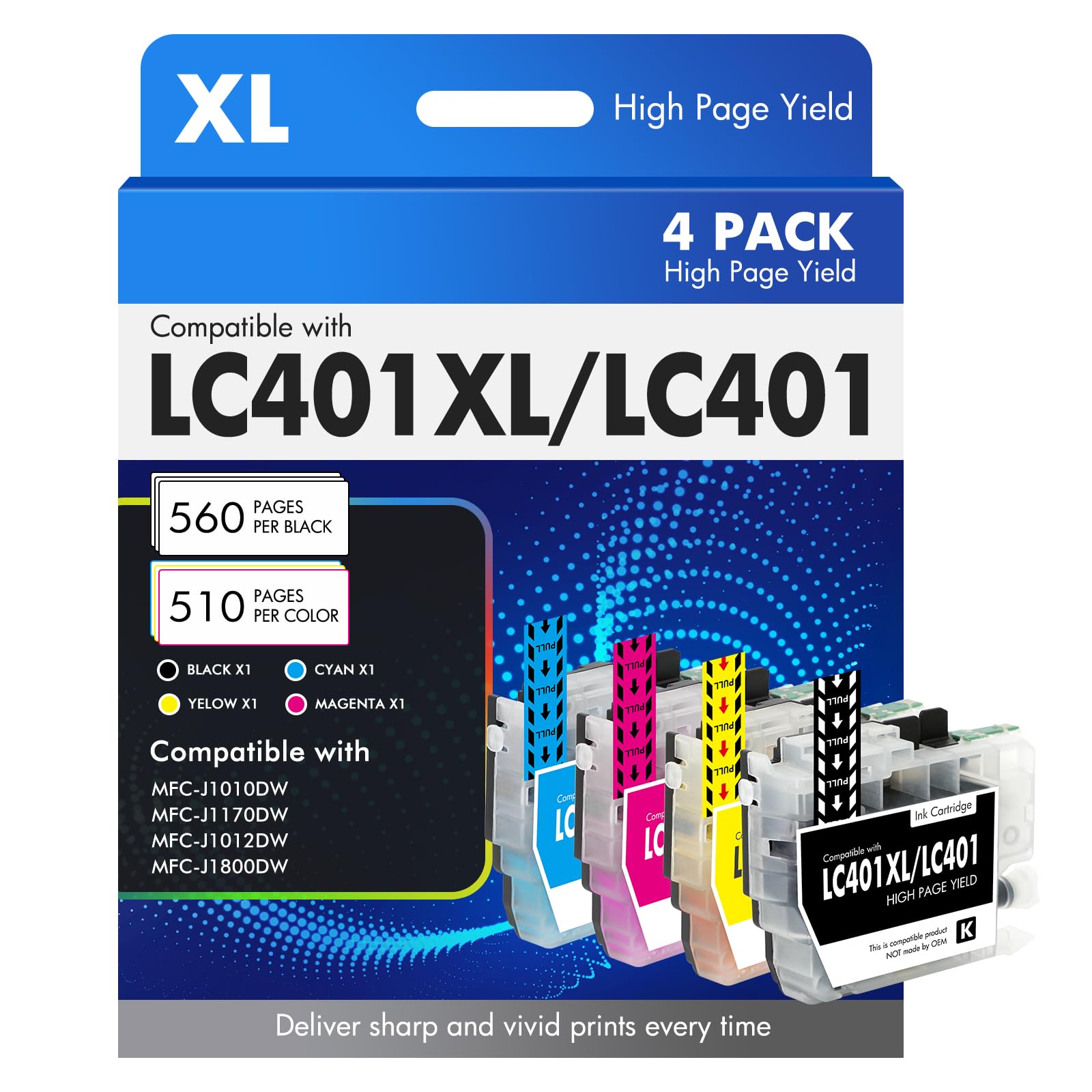 Cool Toner paquete frontal mostrando 4 cartuchos y ahorro