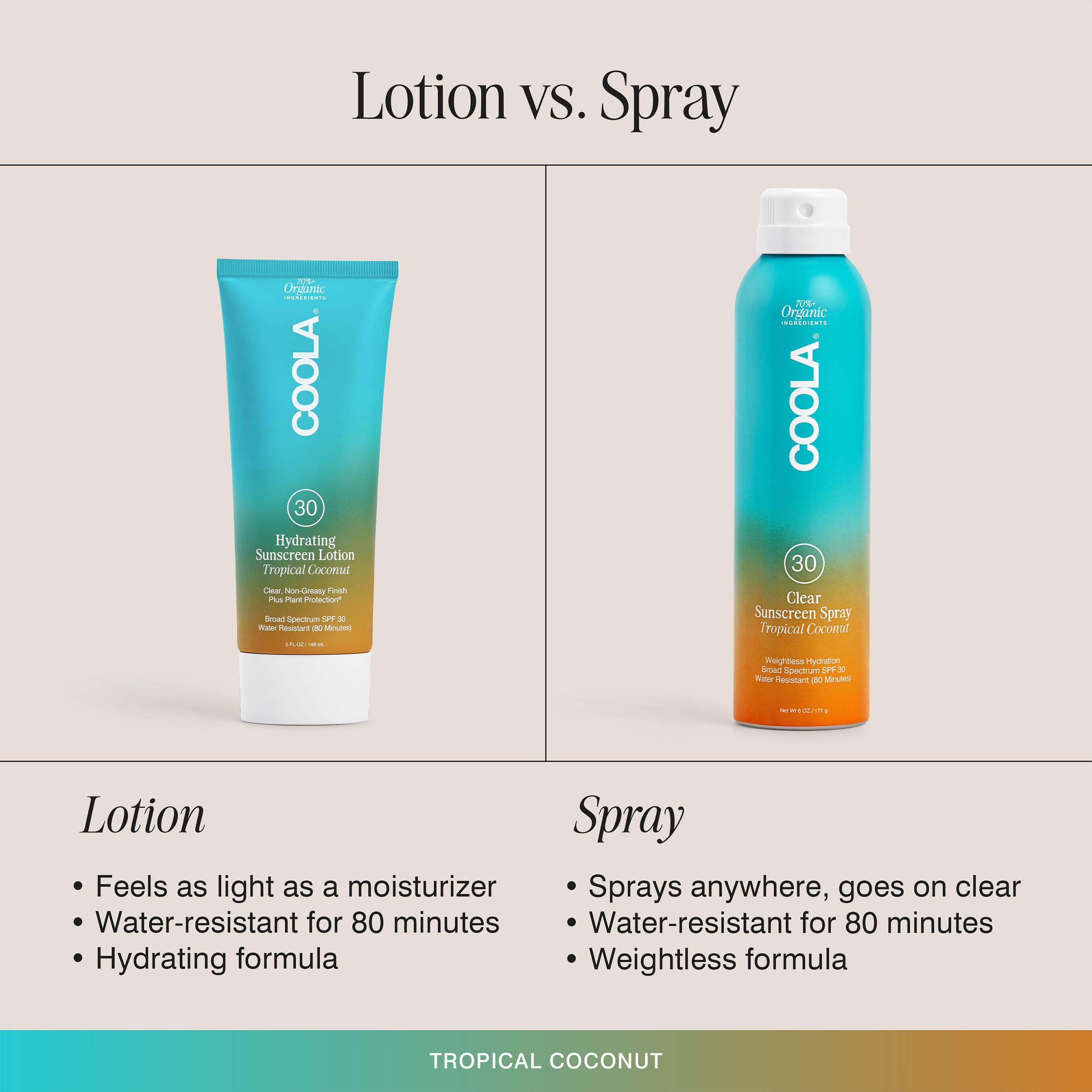 COOLA label close-up showing reef-compliant and ingredient benefits