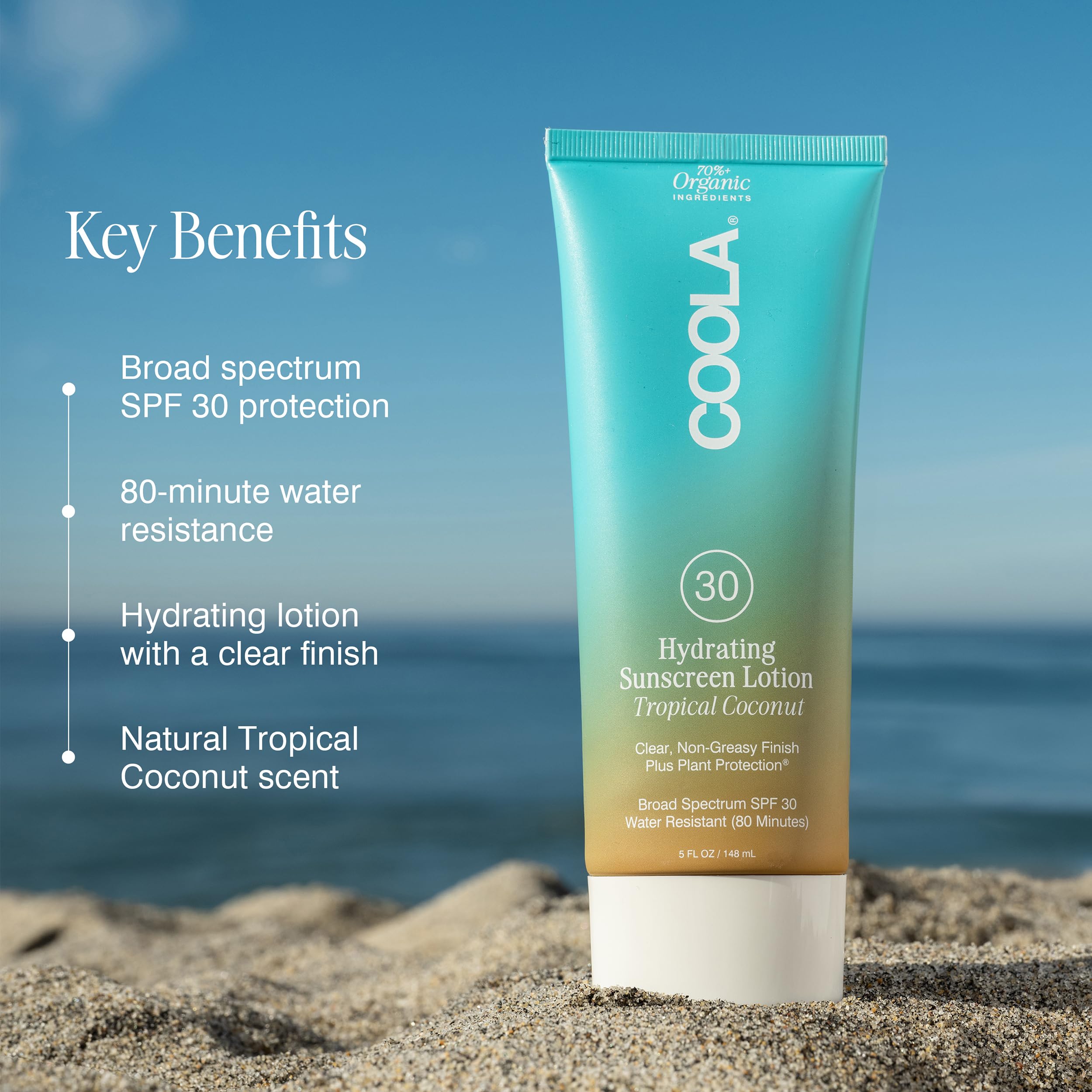 COOLA lotion texture close-up demonstrating quick-absorbing hydration