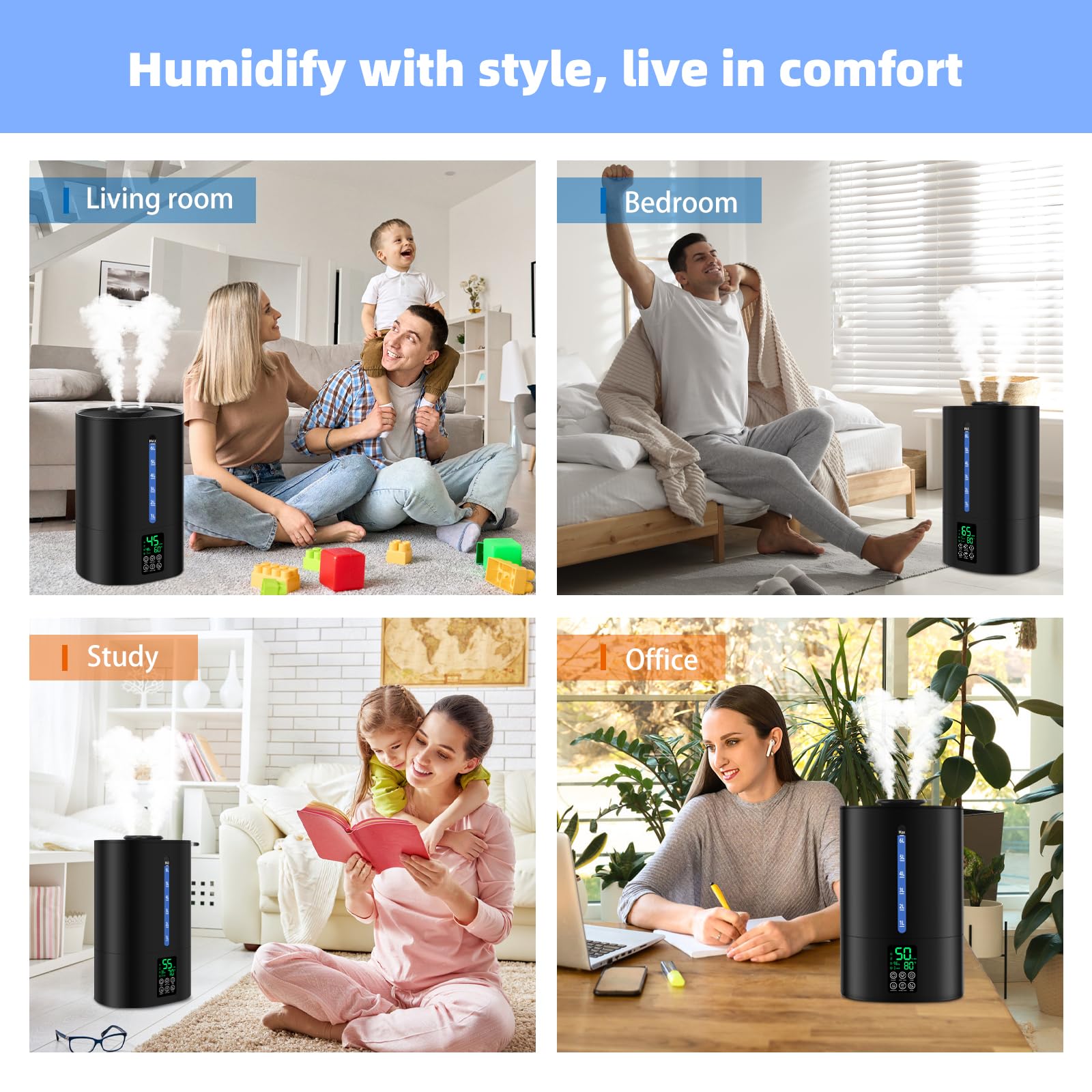 Coolfiqu junto a muebles para comparar tamaño y escala real