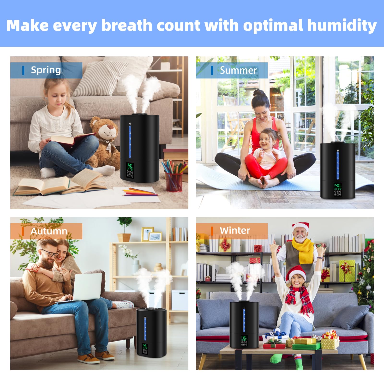 Coolfiqu con aceite esencial para humidificar y perfumar la estancia