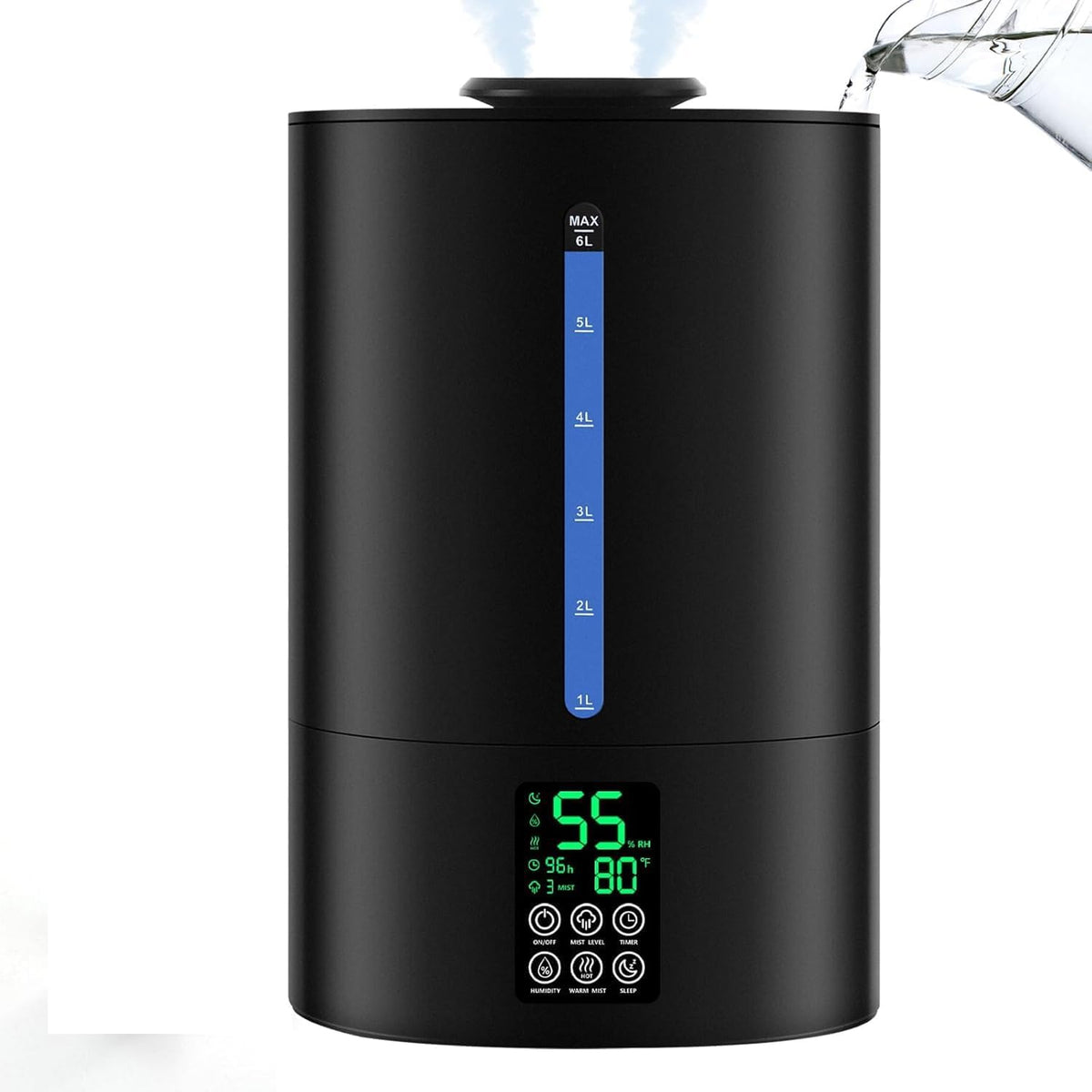 Coolfiqu vista frontal con depósito 6L mostrando larga autonomía