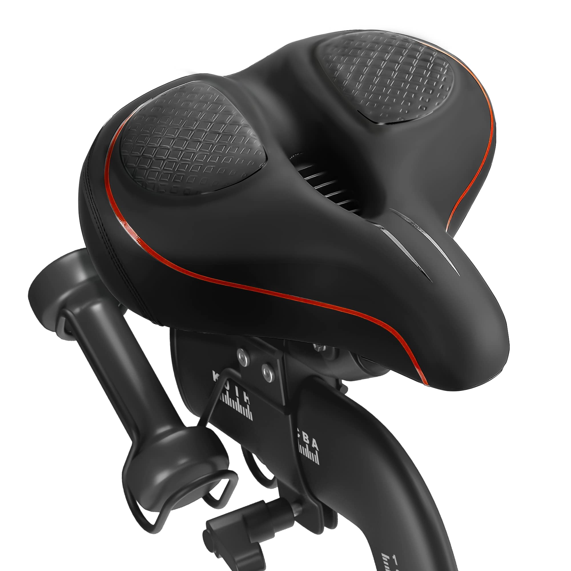 COOLWUFAN asiento frontal rojo mostrando cobertura amplia y confort