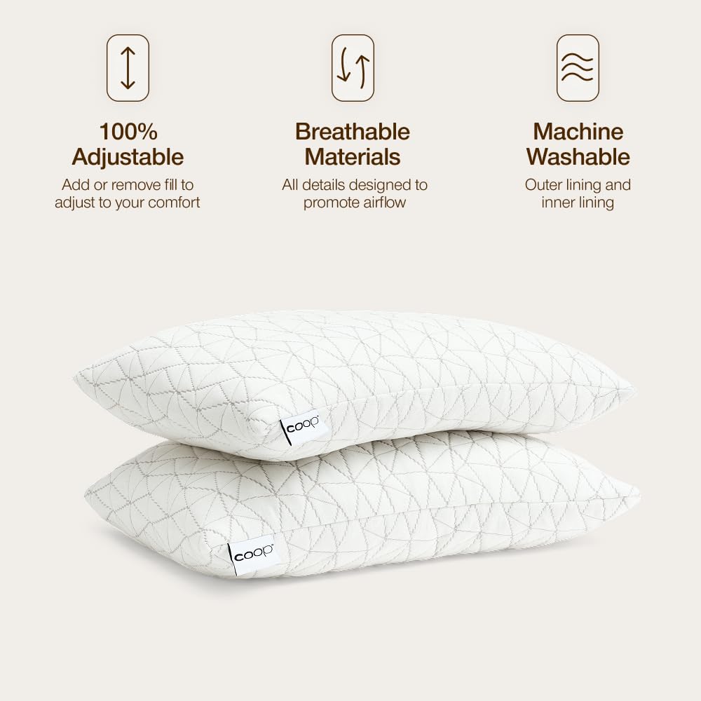 Coop Home Goods almohada colocada en cama infantil demostrando confort