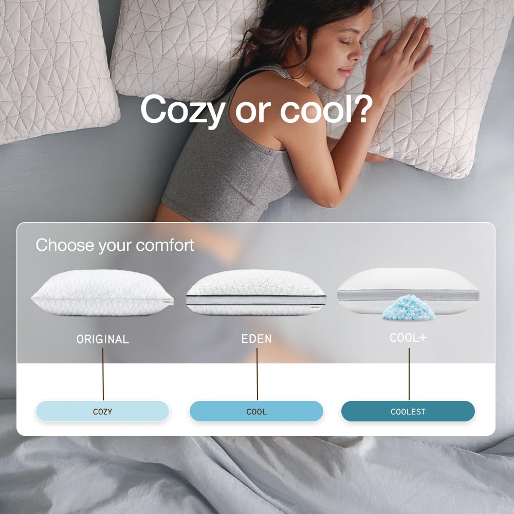Coop Home Goods pillow supporting a back sleeper, demonstrating spine alignment