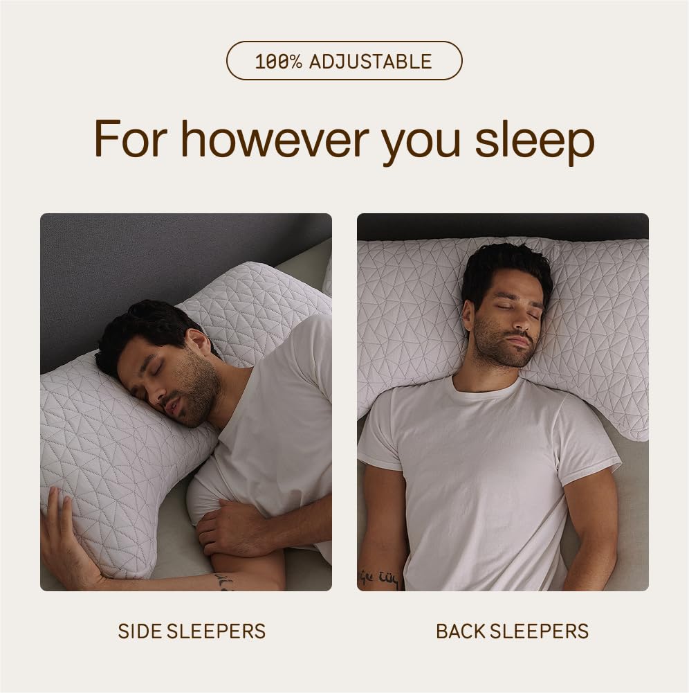 Coop Home Goods side profile highlighting crescent contour for neck alignment