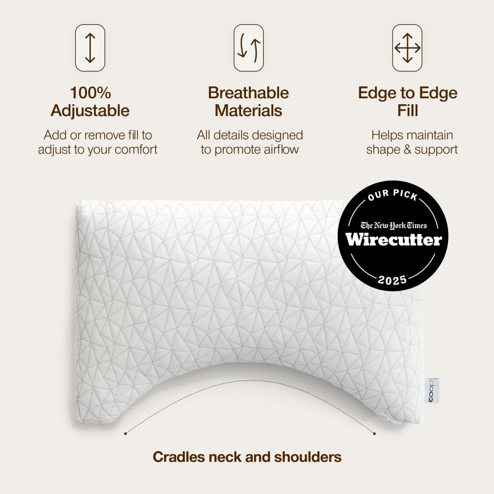 Coop Home Goods king pillow next to ruler for clear size comparison
