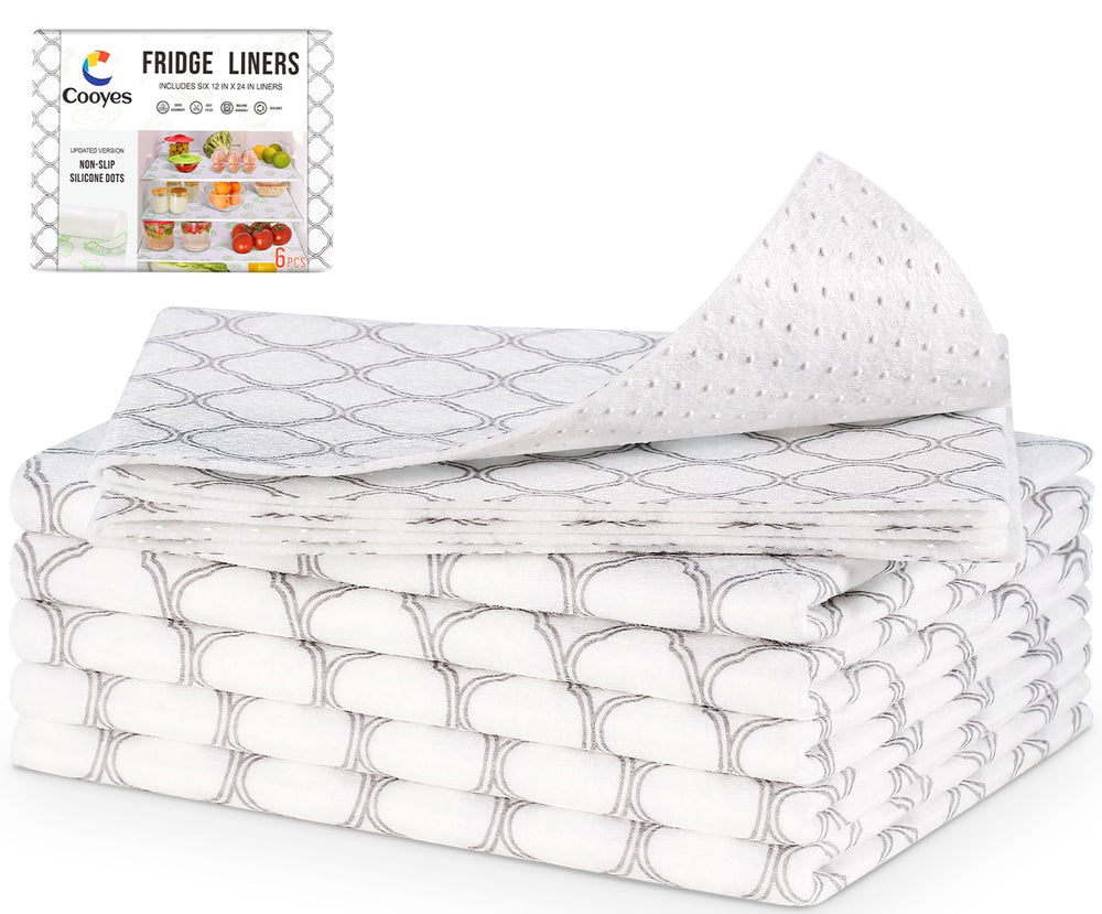 Cooyes pack frontal de 6 tapetes protegiendo estantes, orden y limpieza