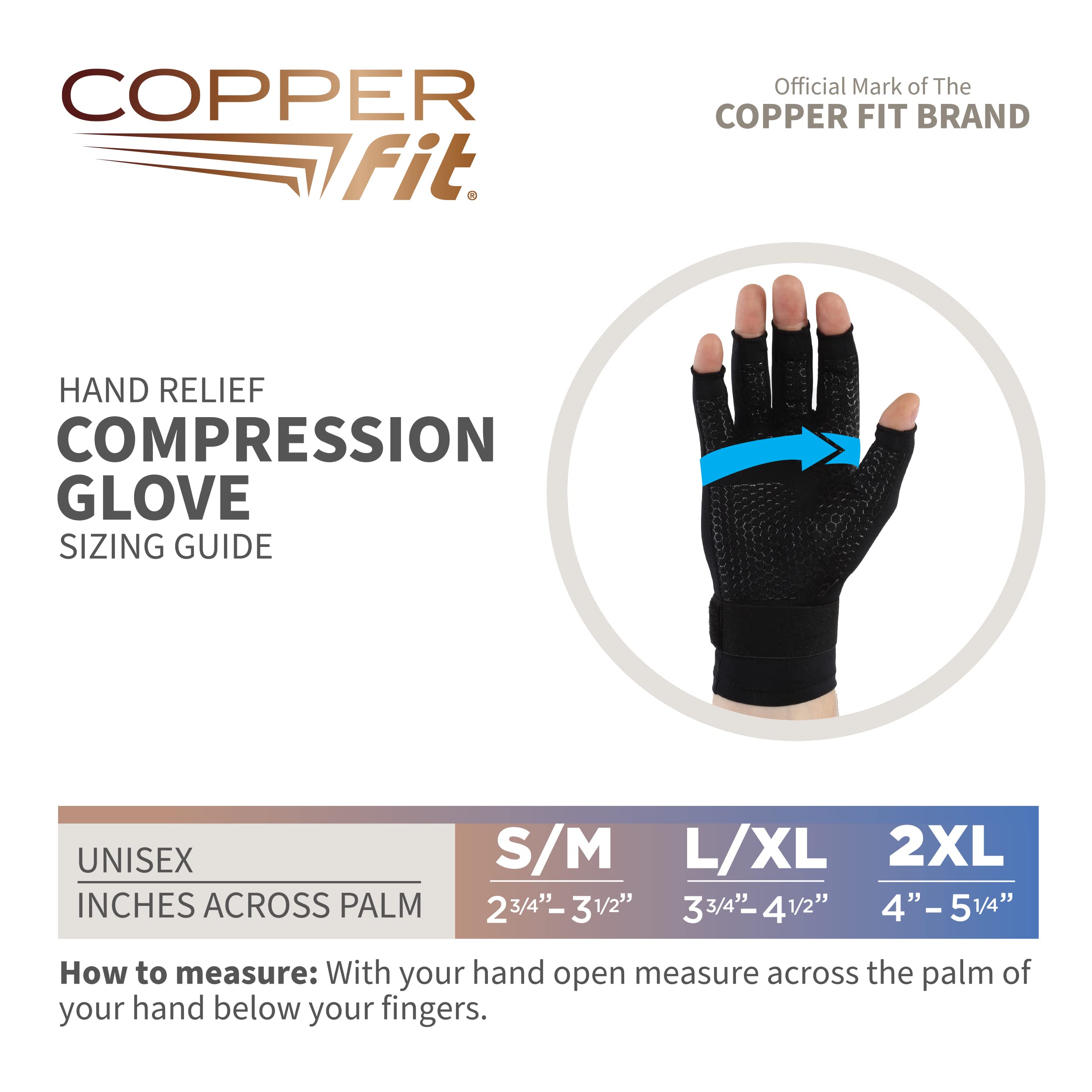 Copper Fit detalle silicona Sure Grip mejora el agarre