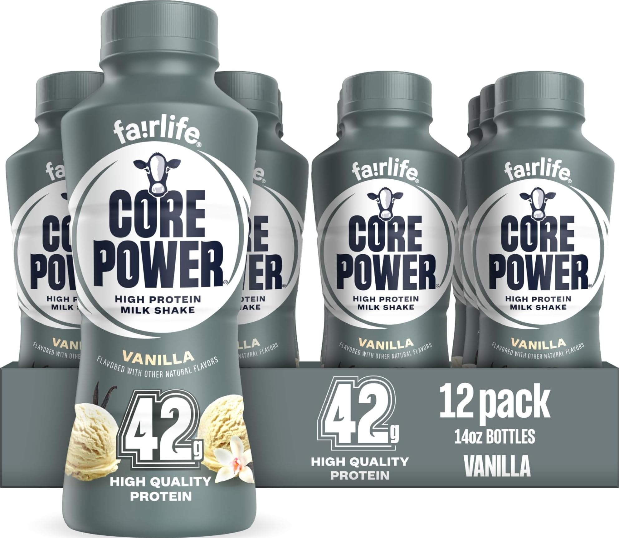 Core Power frontal mostrando diseño de etiqueta y beneficio recuperación