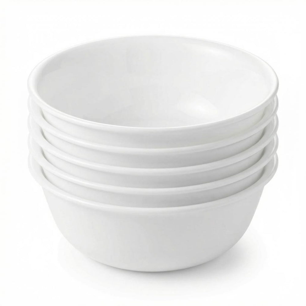 Corelle tazón frontal mostrando diseño Winter Frost y durabilidad