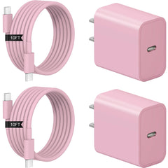 Coreykin cargador frontal rosa mostrando puerto USB‑C y diseño compacto, carga rápida segura