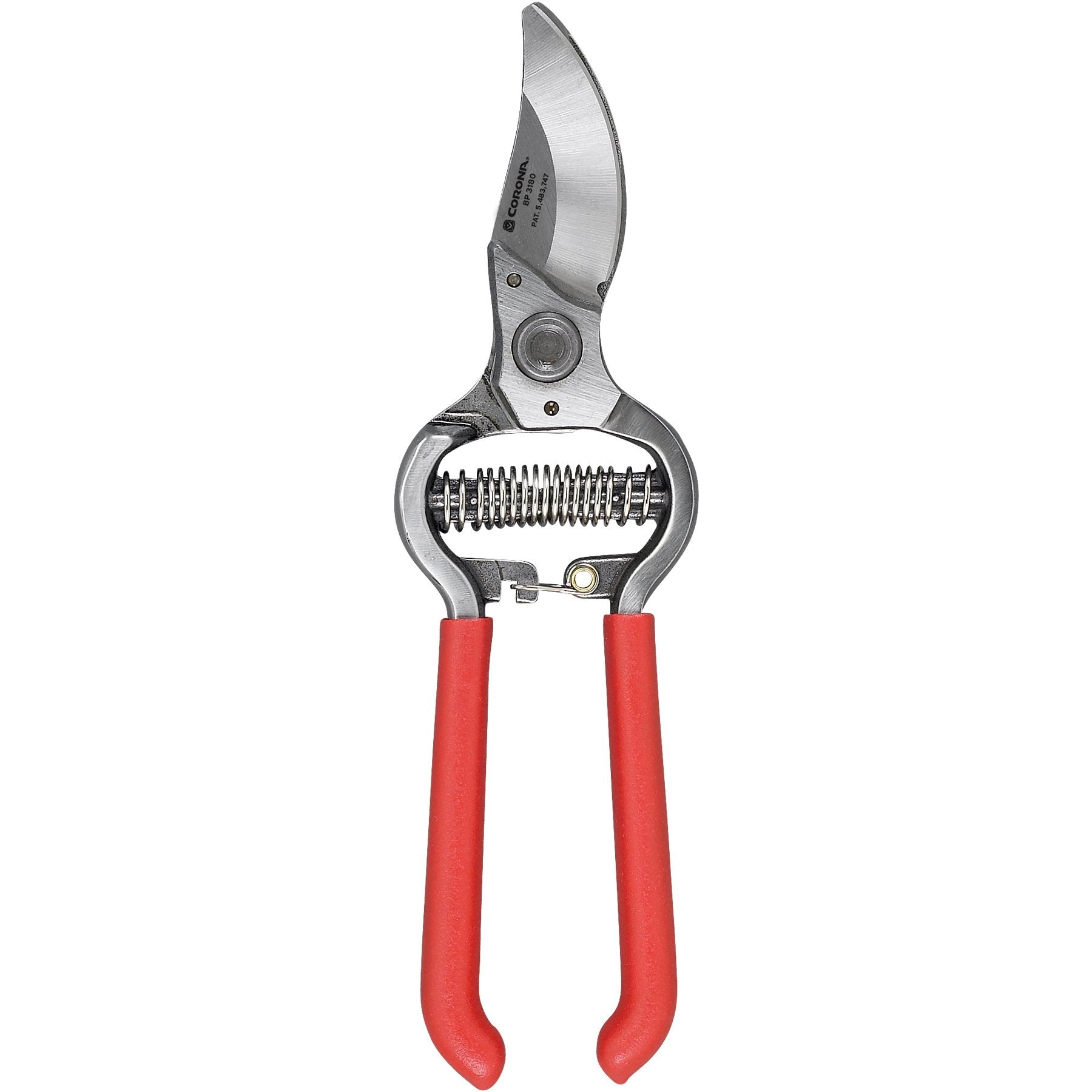 Corona BP 3180D front view showing robust forged construction and bright red handles for visibility