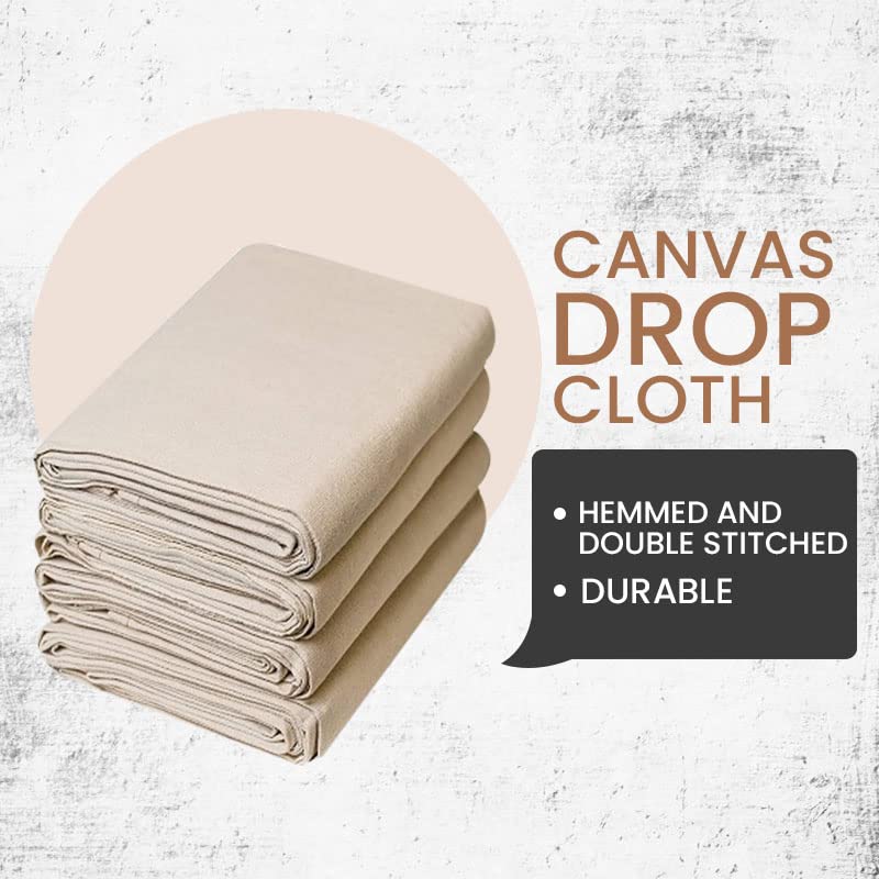 Corporate Hills cloth draped over sofa to protect furniture during refinishing