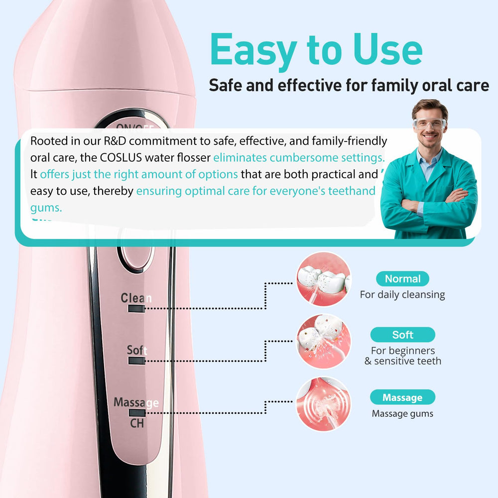 COSLUS C20 orthodontic tip cleaning braces showing precise plaque access
