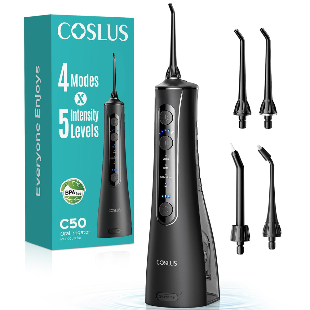 COSLUS C50 frontal del dispositivo mostrando diseño y controles, higiene portátil