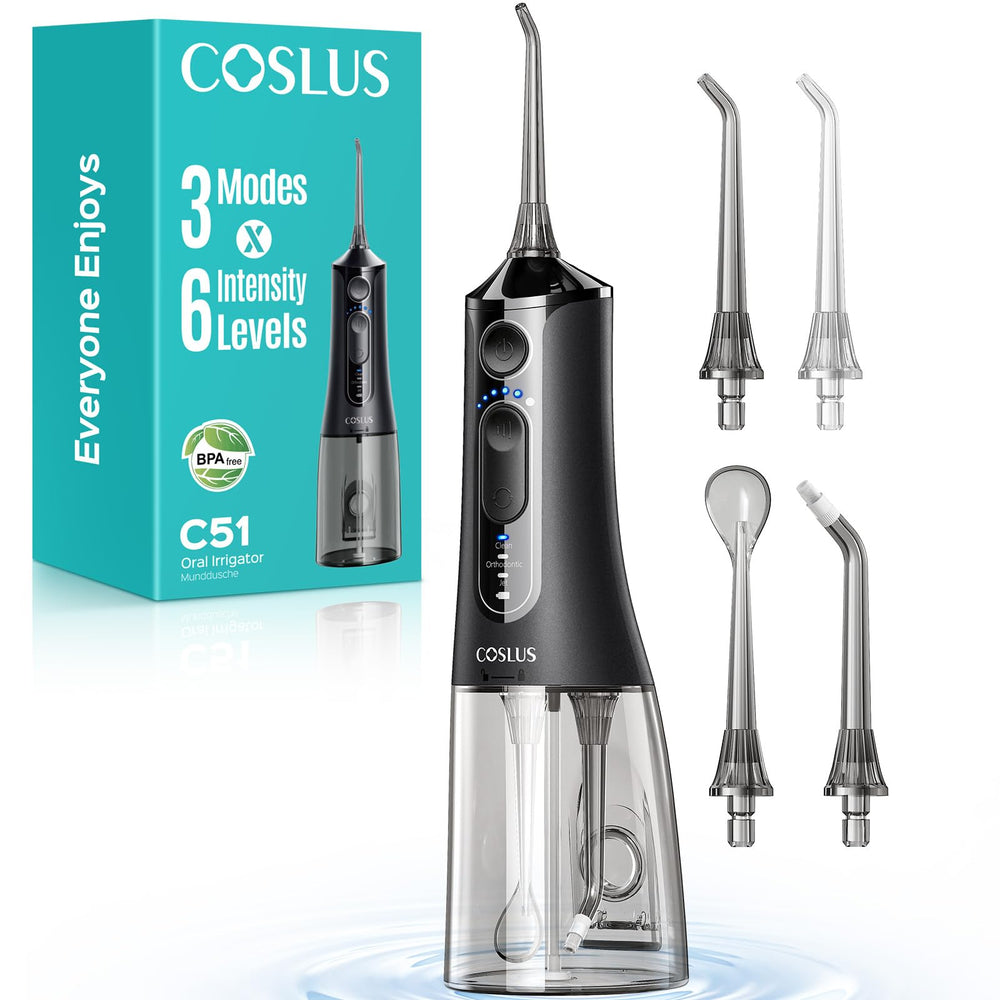 COSLUS C51 frontal portátil que facilita higiene dental rápida