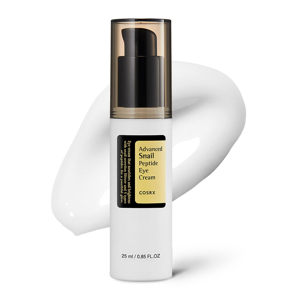 COSRX envase frontal del contorno de ojos mostrando etiqueta y tamaño
