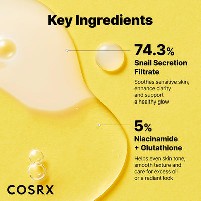 COSRX dispensador dual mostrando mezcla instantánea y control