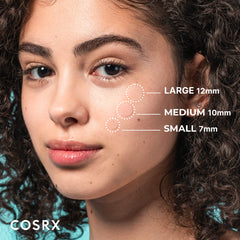 COSRX parche aplicado en mejilla demostrando discreción y protección activa