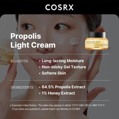 COSRX etiqueta con ingredientes destacando extracto de propóleo 64.5%