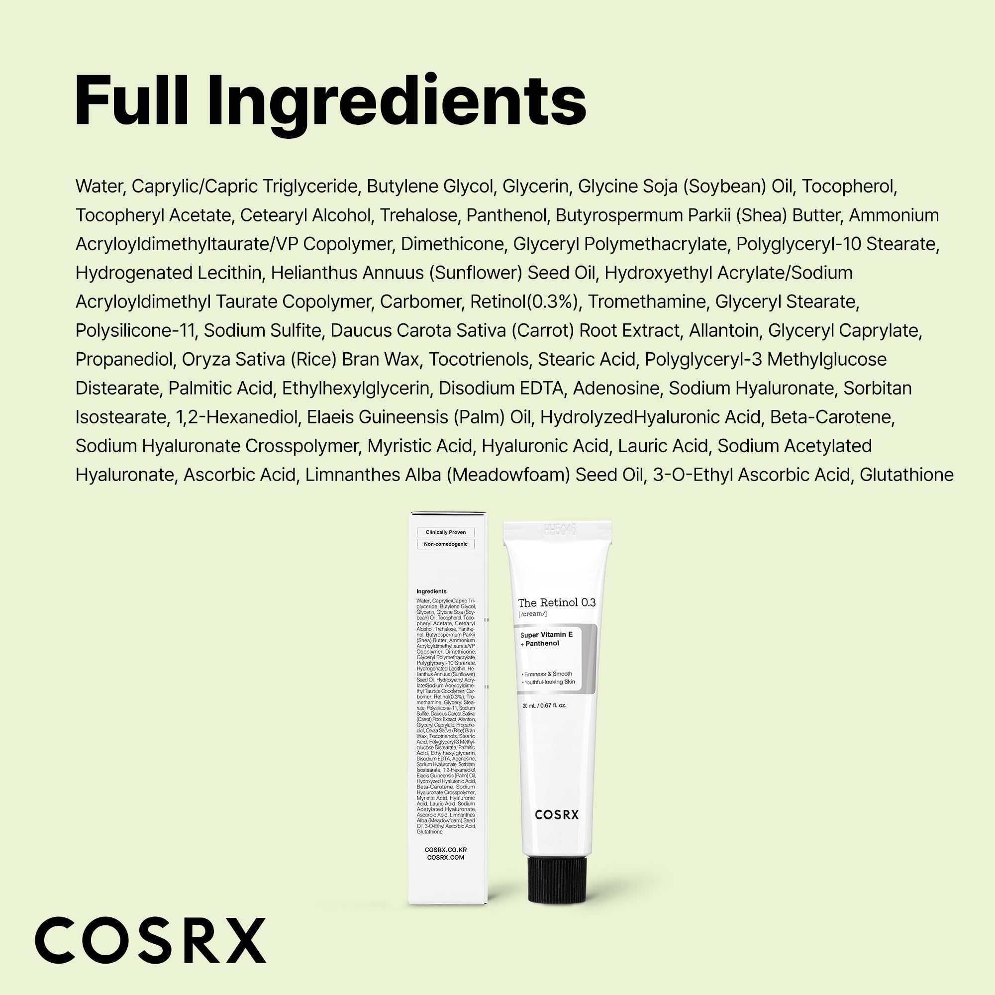 COSRX empaque abierto mostrando la presentación y el contenido