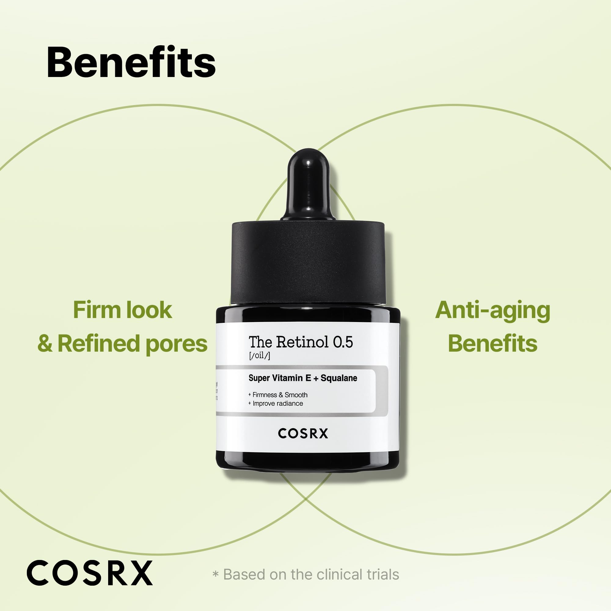 COSRX frasco en mano para comparar tamaño y control de uso