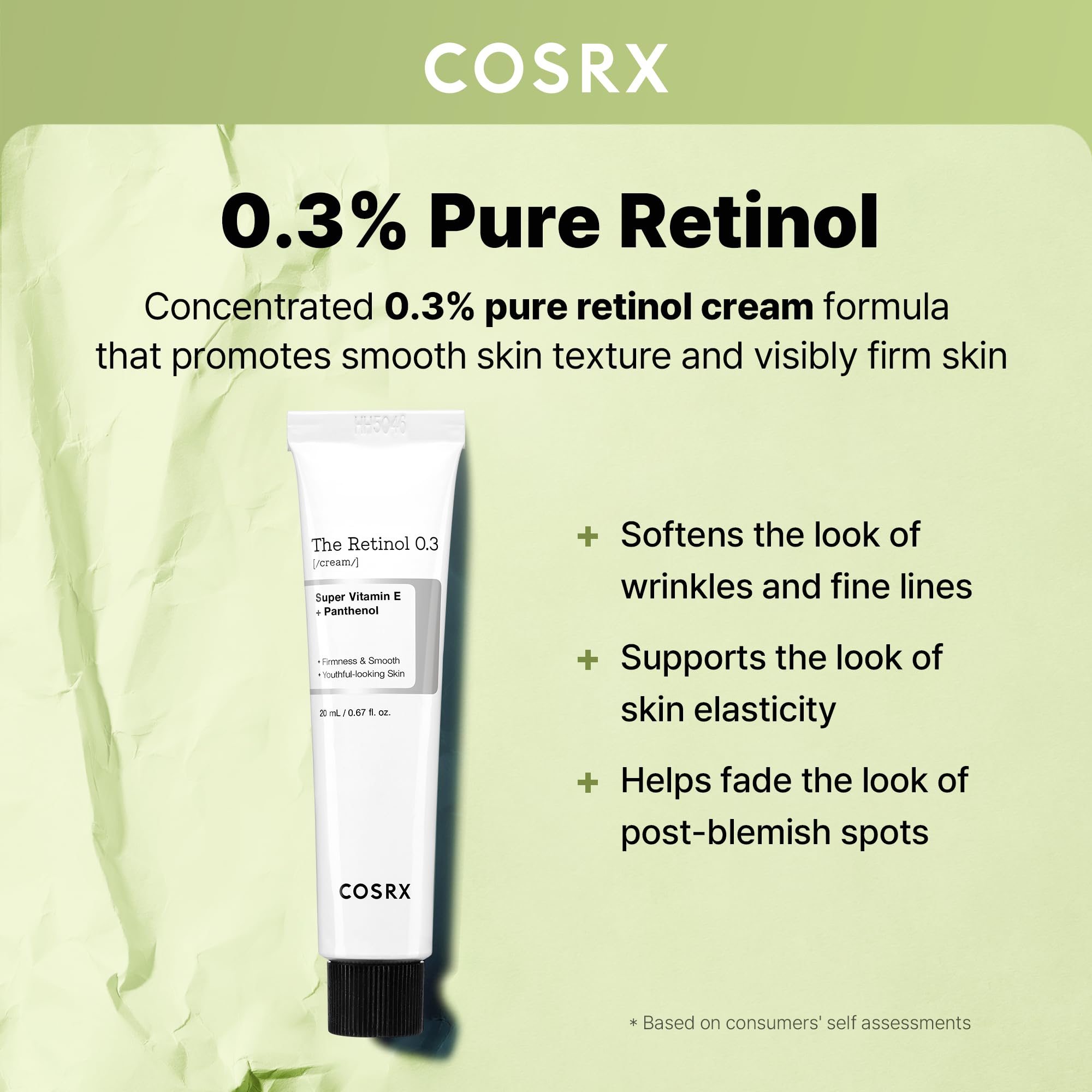 COSRX crema en la piel mostrando textura cremosa y fácil absorción