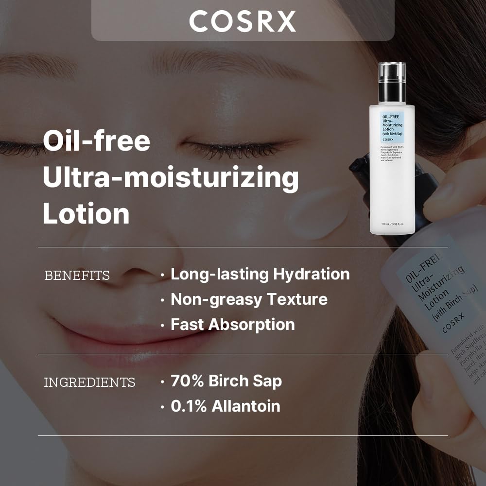 COSRX textura de la loción en mano demostrando absorción rápida