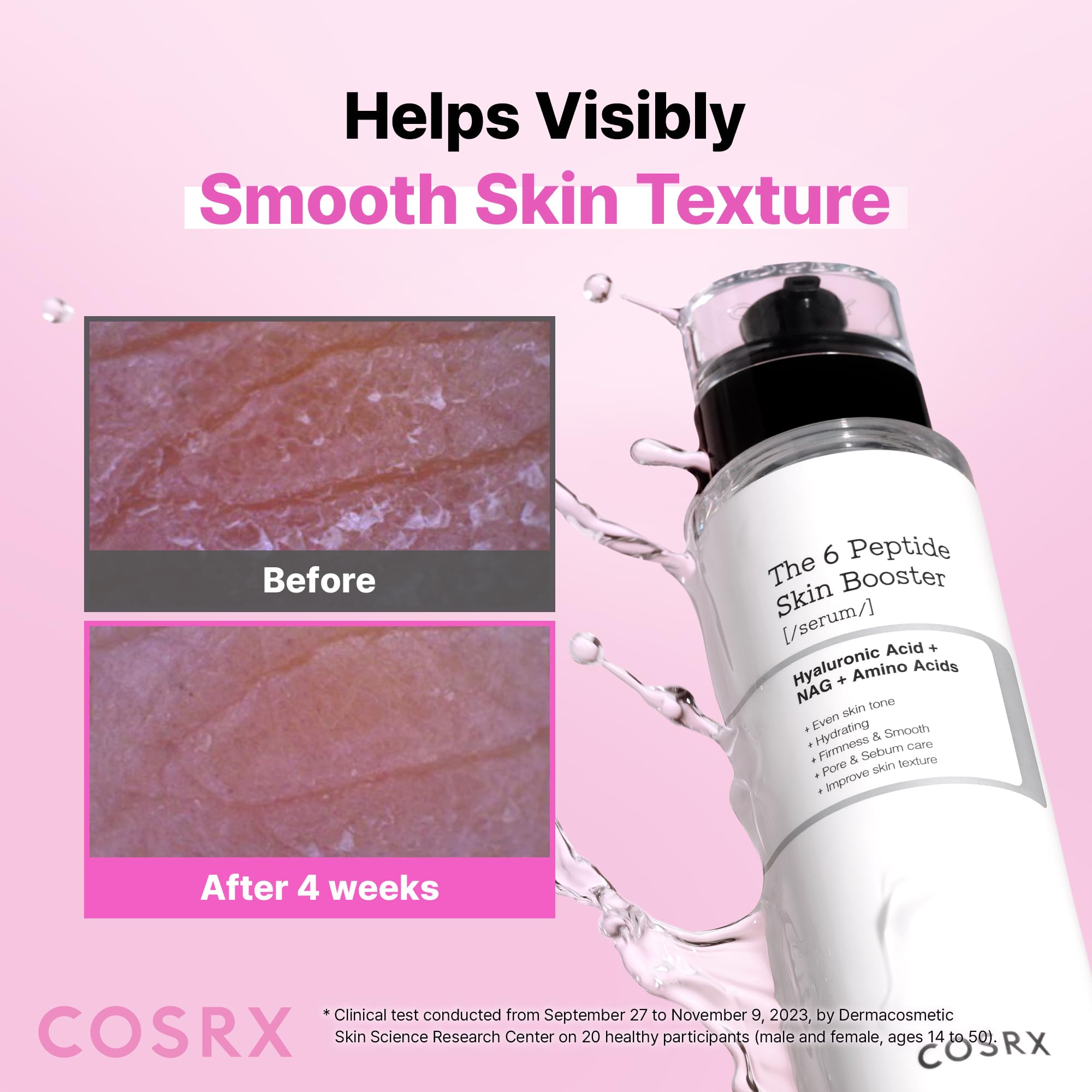 COSRX textura del sérum-toner en gota, rápida absorción visible