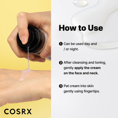 COSRX aplicando suero en rostro mostrando absorción rápida