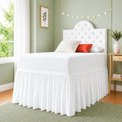 Cottingon falda frontal para cama Twin XL mostrando acabado pulcro