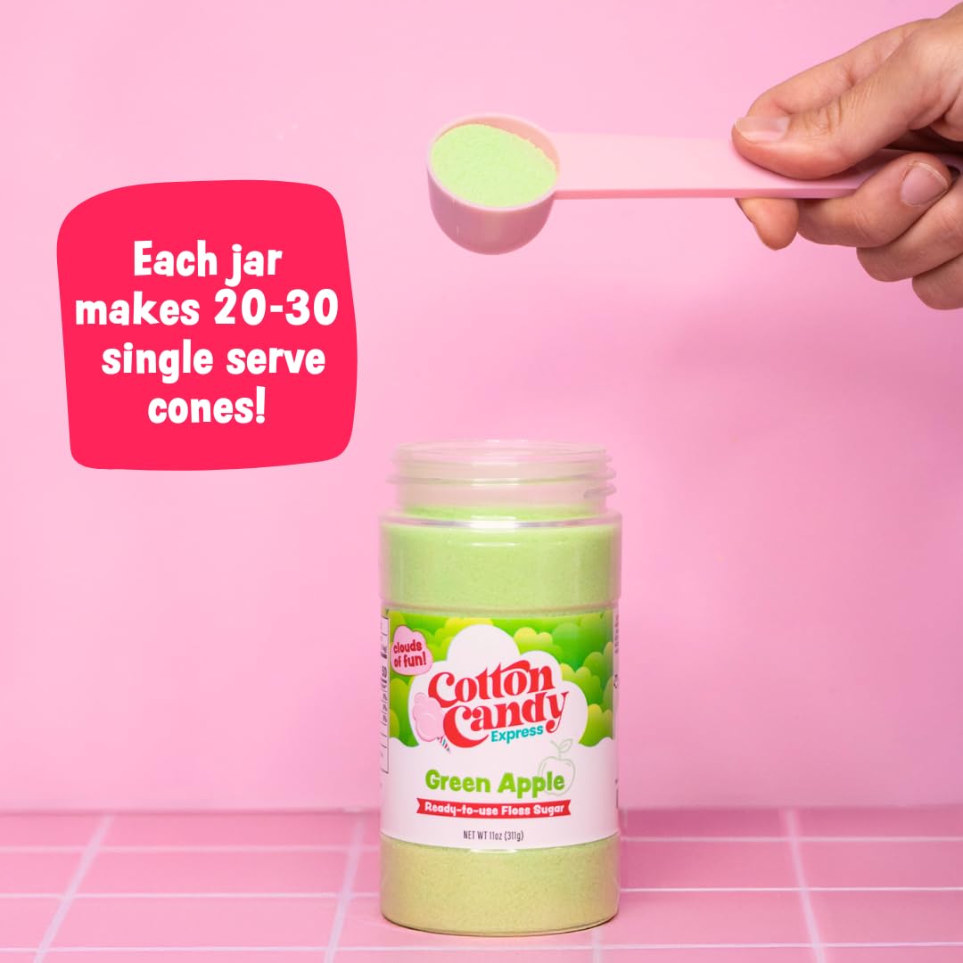 Cotton Candy Express cierre de tapa plástico para conservar el azúcar fresco