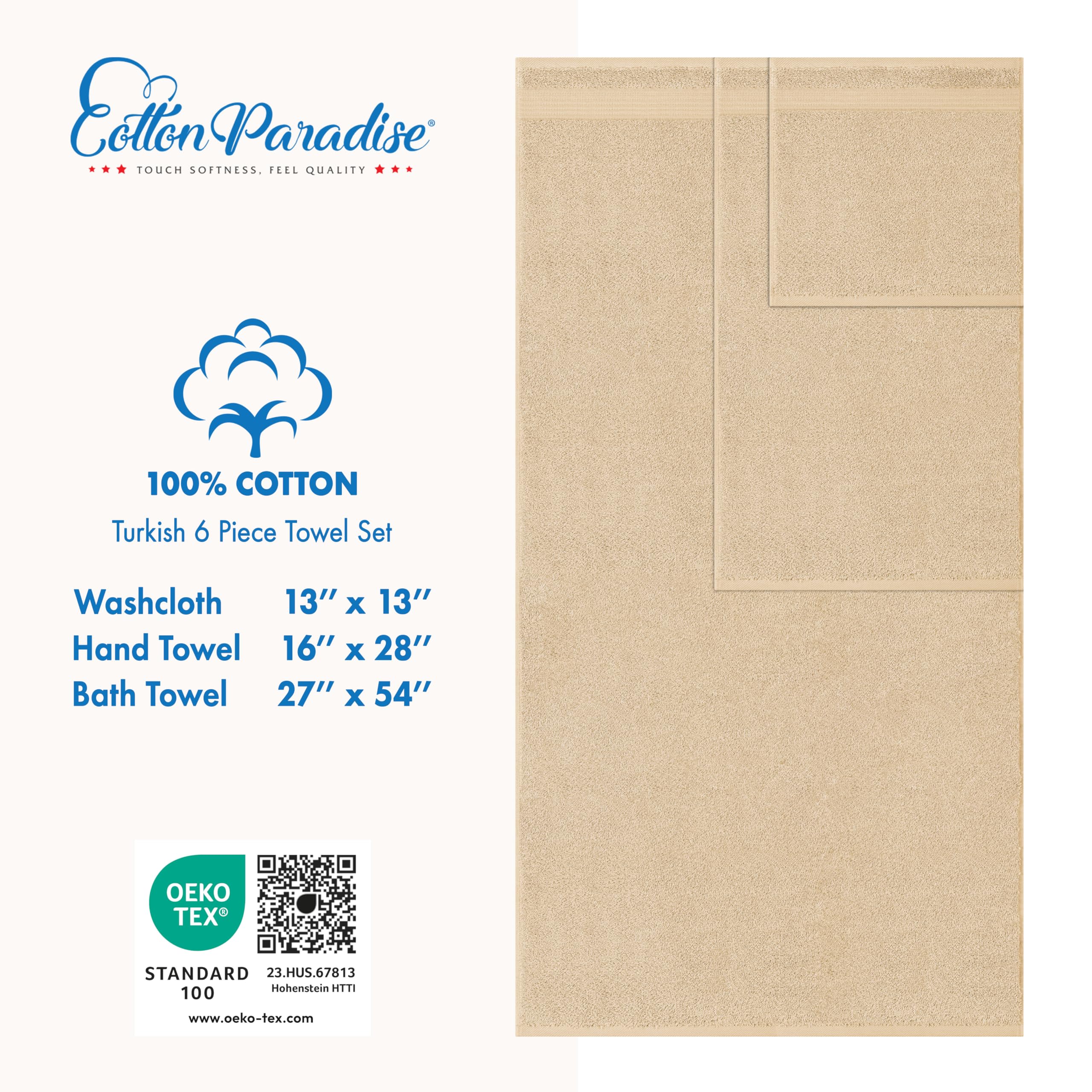 Cotton Paradise hand towel beside sink highlighting quick-dry convenience