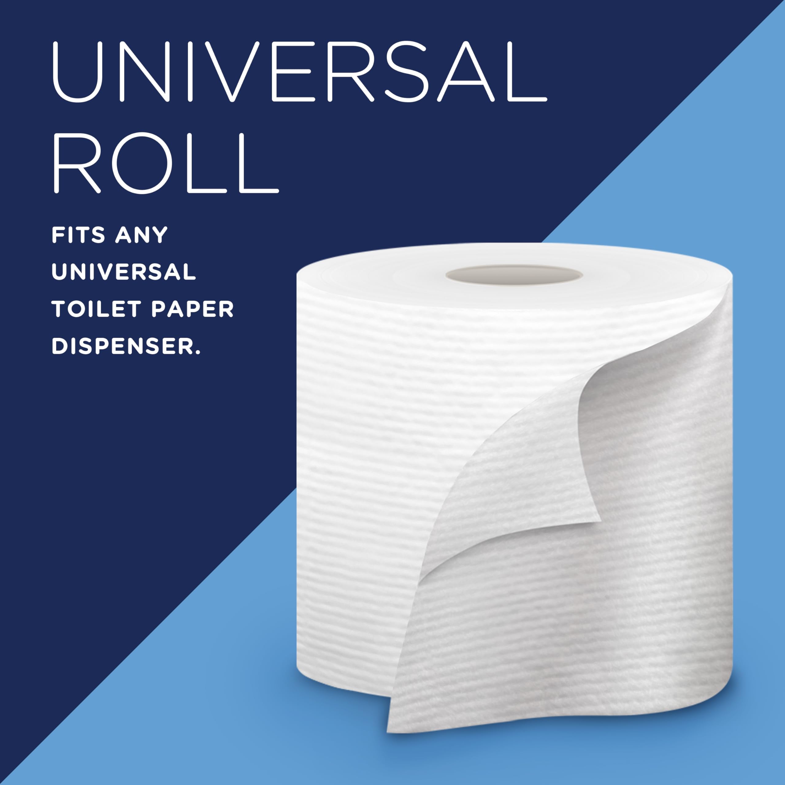 Cottonelle Professional rollo colocado en dispensador estándar garantizando compatibilidad práctica