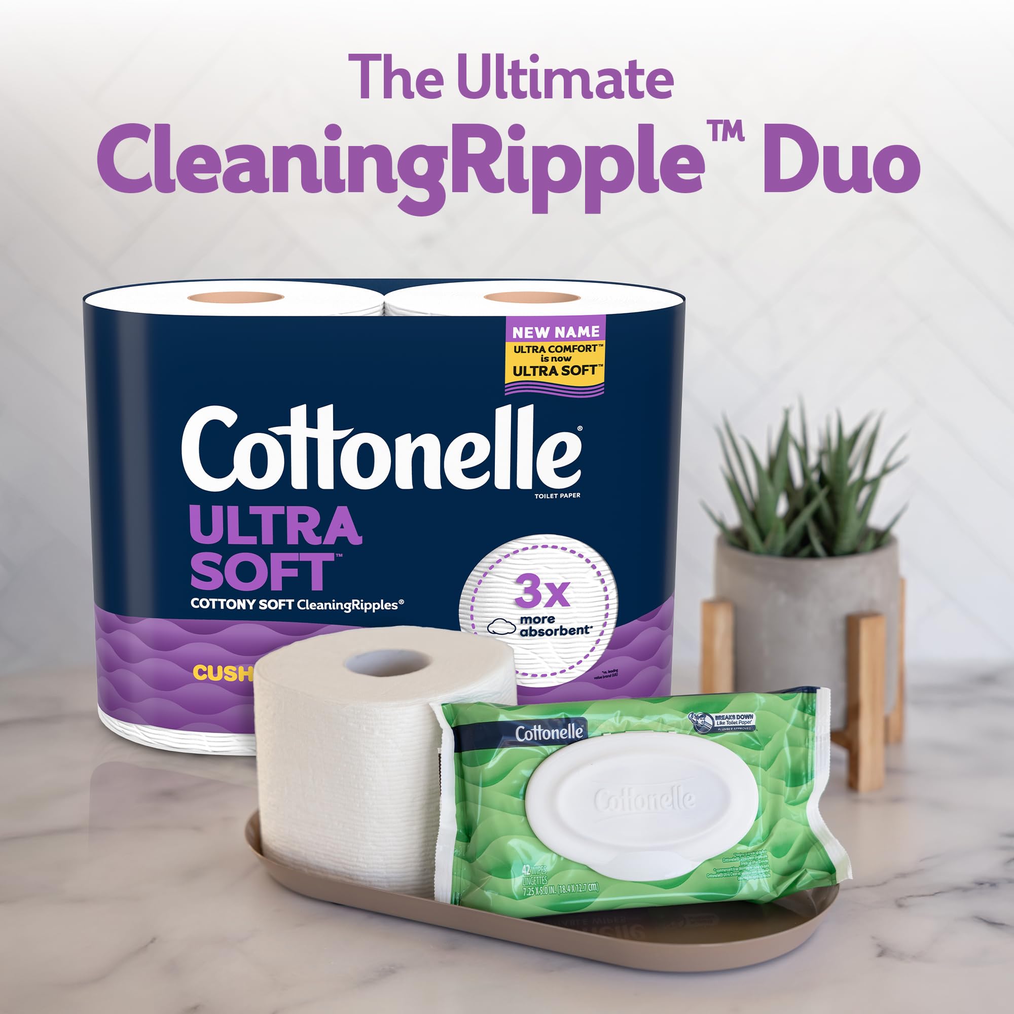 Cottonelle pila de rollos apilados para almacenamiento, ahorro de reposición