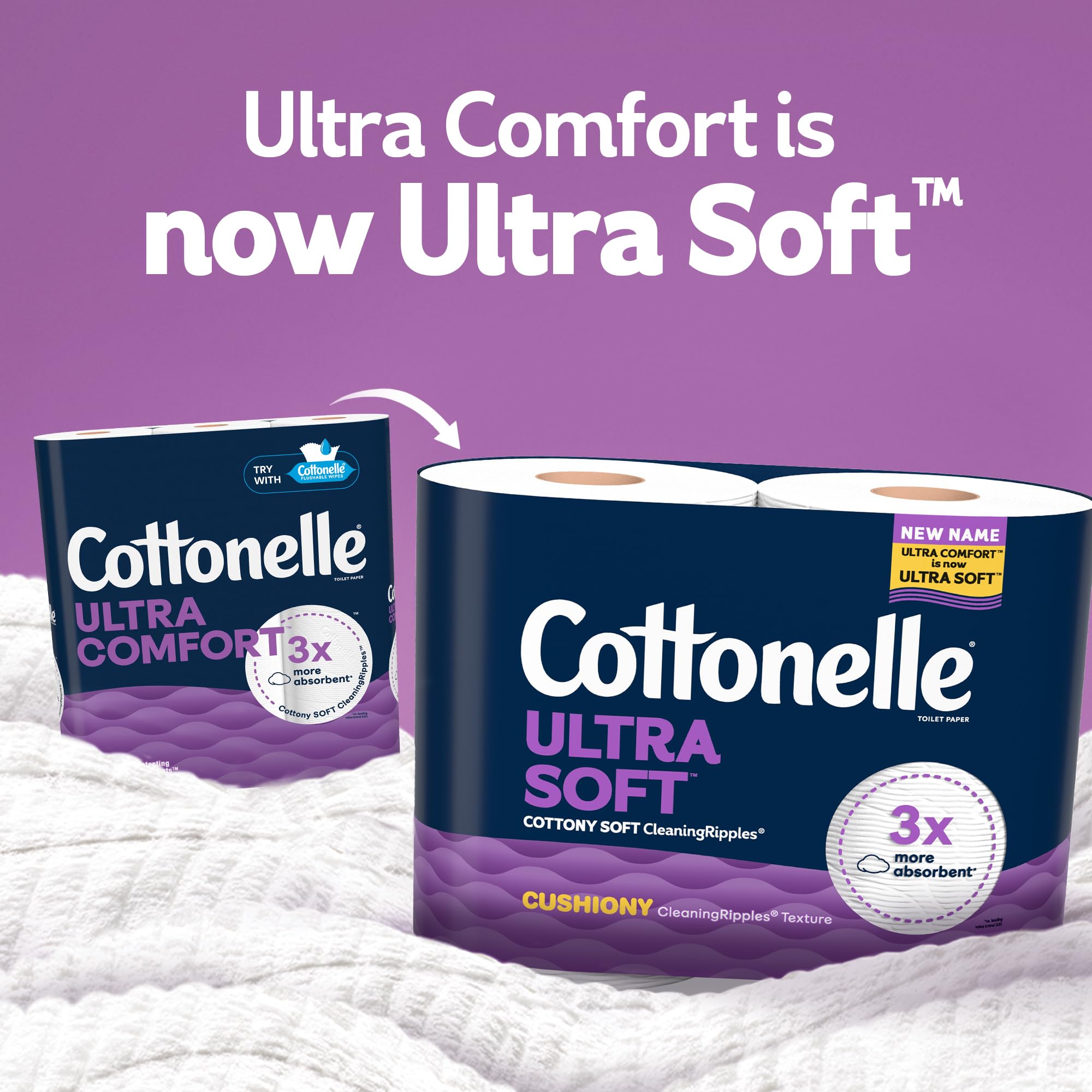 Cottonelle textura CleaningRipples en primer plano, limpieza suave