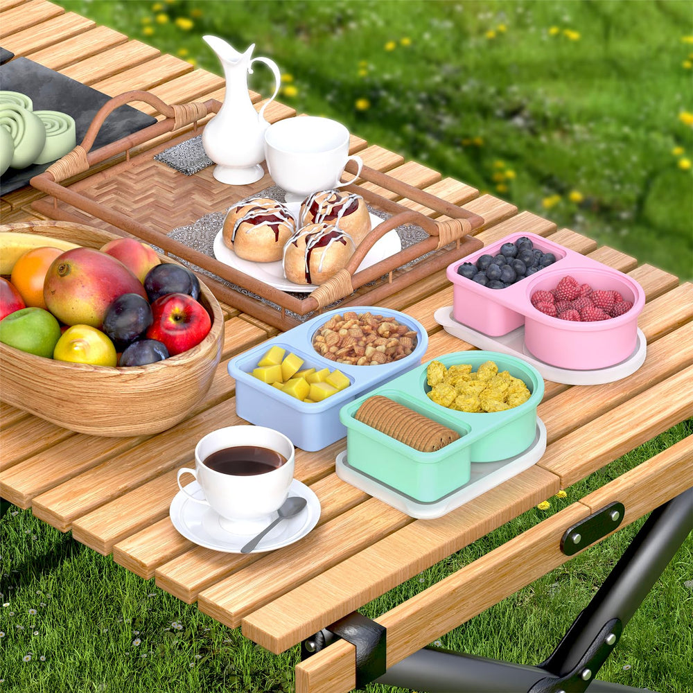 coutnier set apilado en colores pastel mostrando organización y atractivo estético para la cocina
