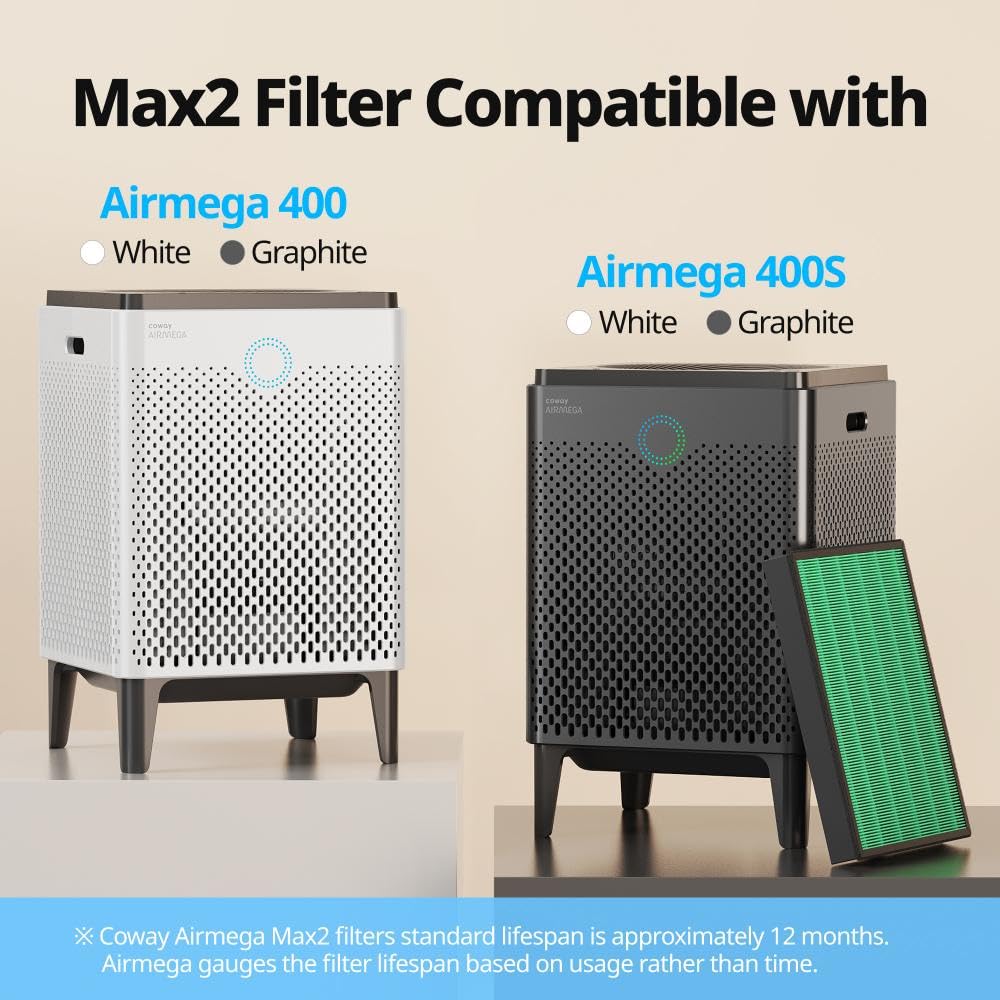 Coway Airmega replacement filters installed in purifier restoring optimal airflow