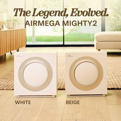 Coway Airmega Mighty2 panel digital indicando calidad del aire y estados