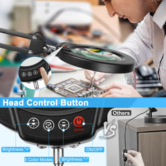 Coyeth LED ring lit, bright even illumination reducing eye strain during detailed crafting