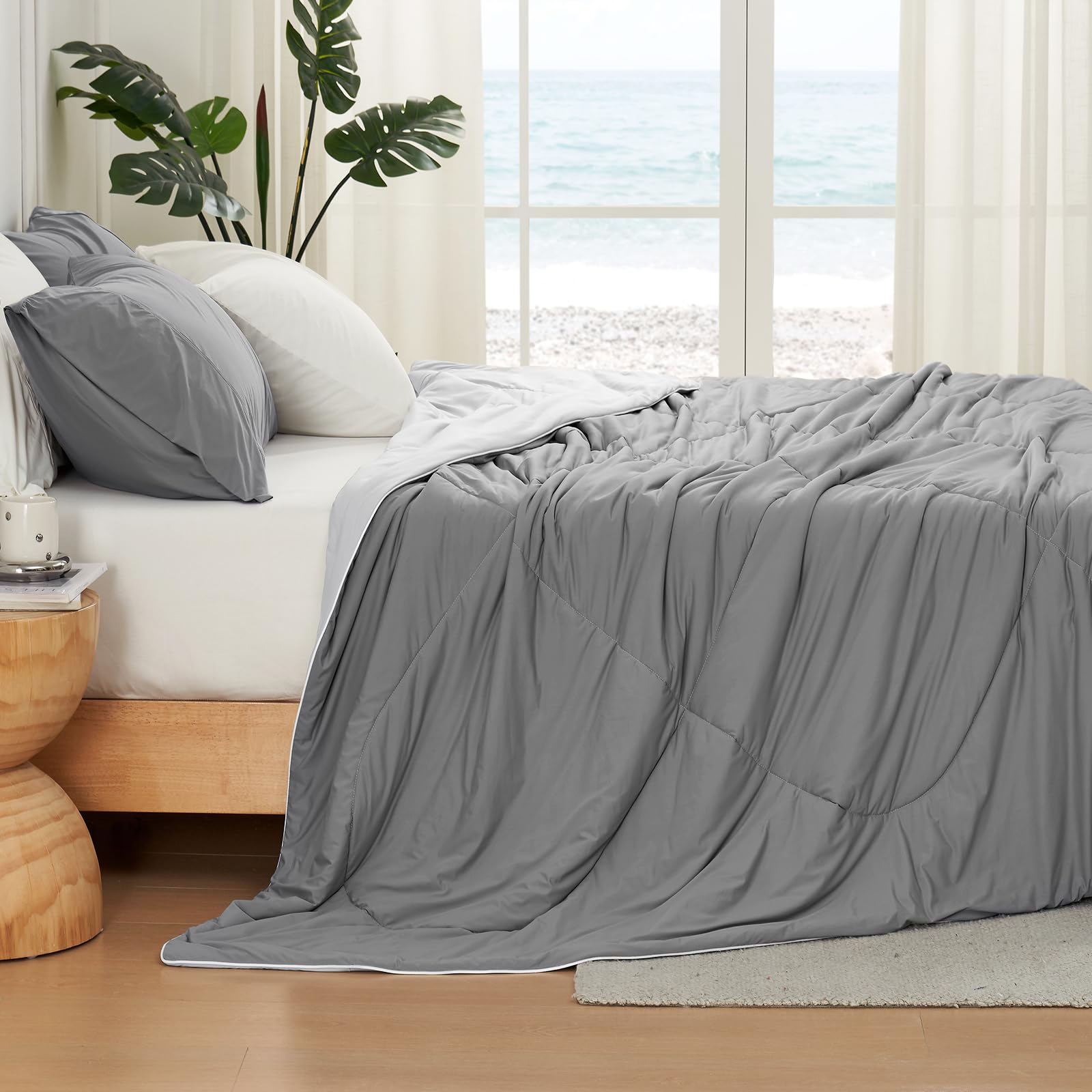 Cozy Bliss dark light gray color swatch illustrating neutral tone that matches decor