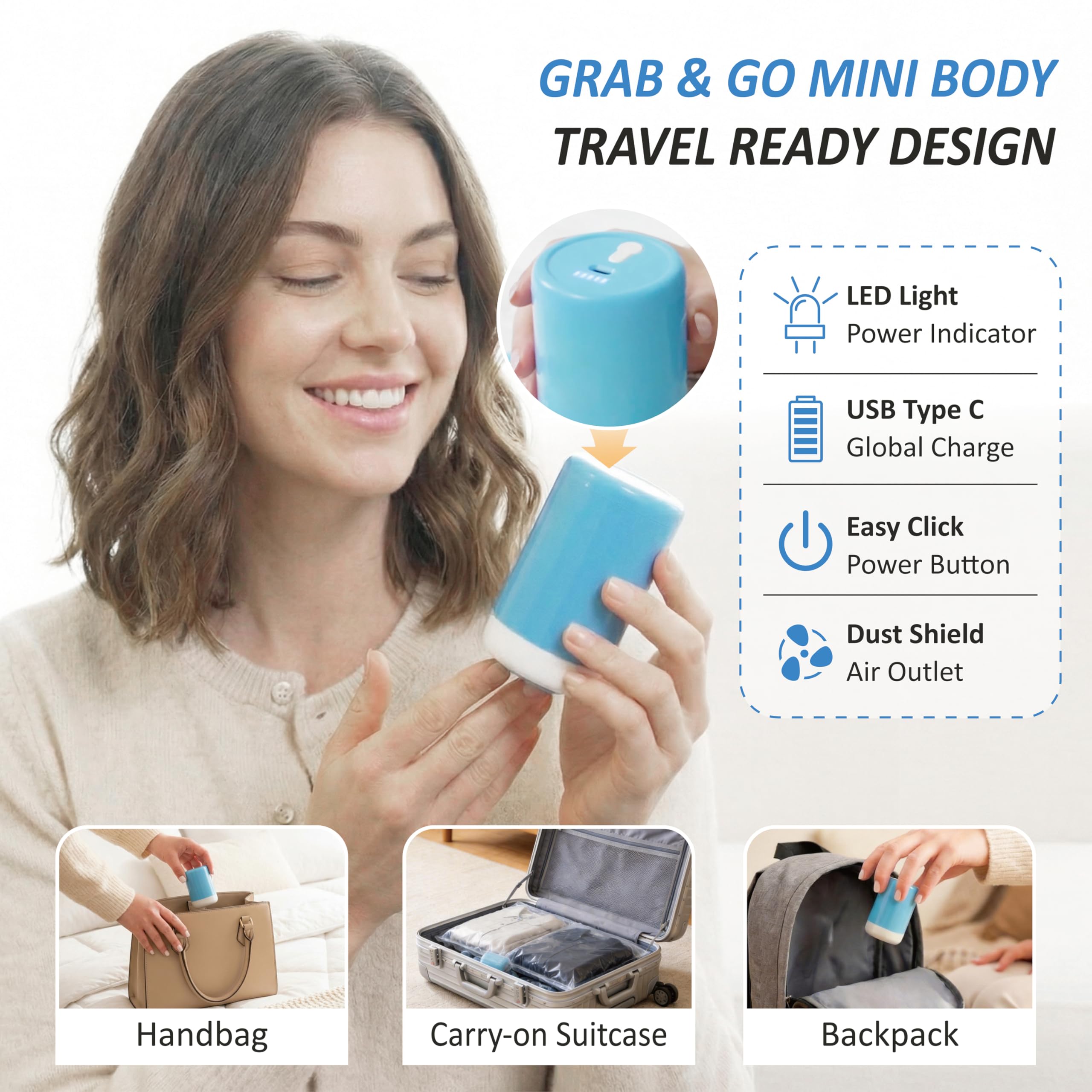 Cozy Essential comparación de tamaños con mochila para elegir la bolsa adecuada