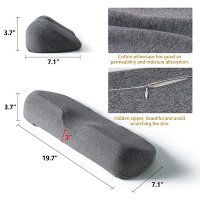 Cozyhealth vista superior del contorno que sostiene nuca y mantiene postura neutra