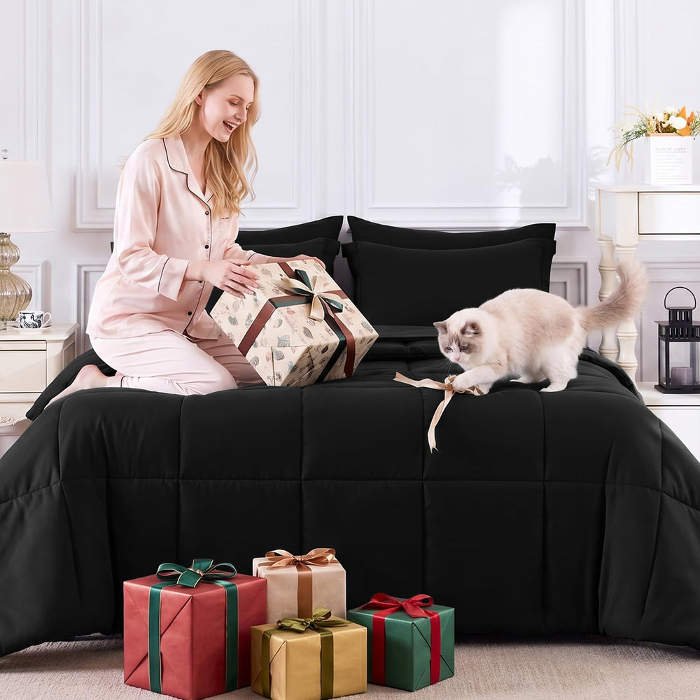 CozyLux comparación de tamaño Twin XL sobre cama estándar para referencia espacial